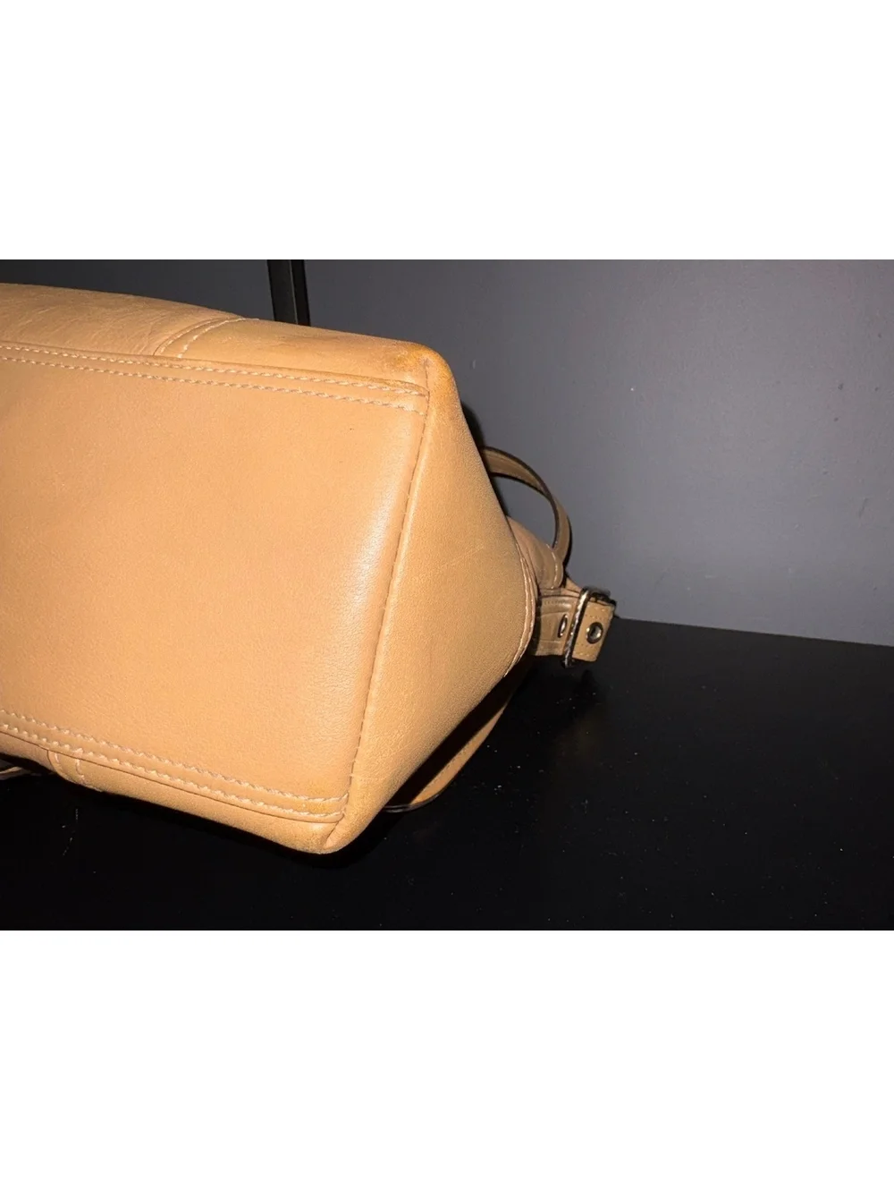 Coach Vintage Tan  Hampton Buckle Shoulder Bag F11196